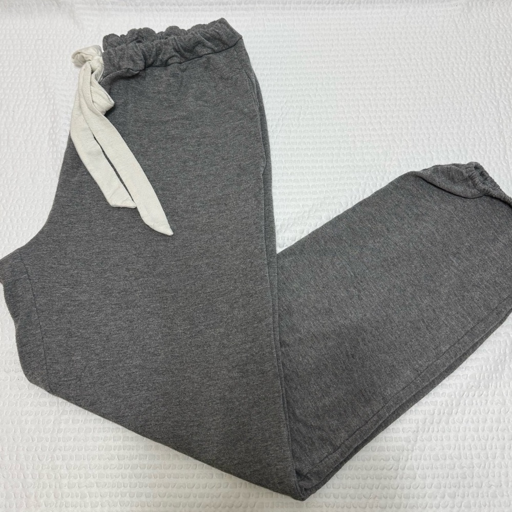 Gray  women Bottoms with White Tie